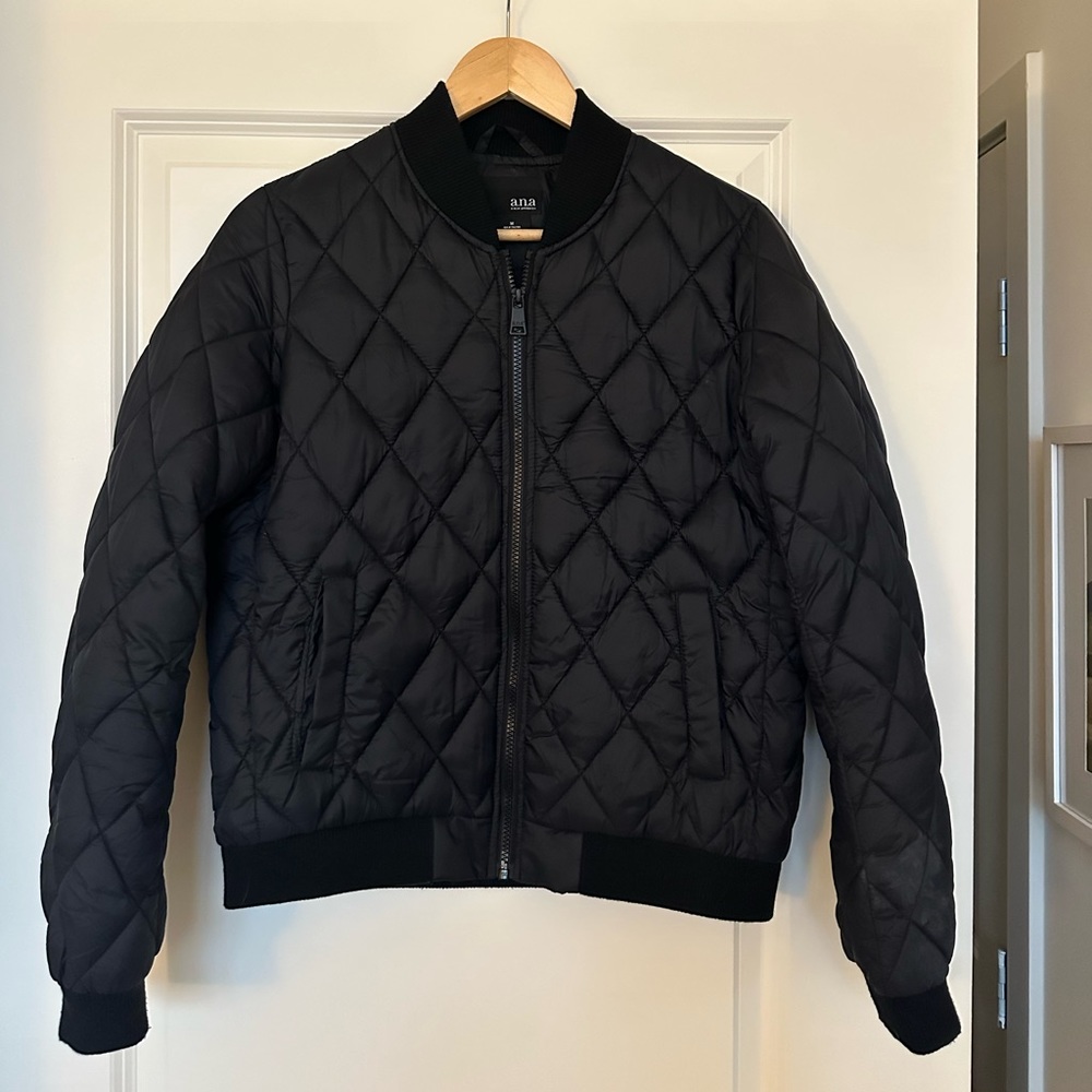a.n.a Black Bomber Jacket - Size M